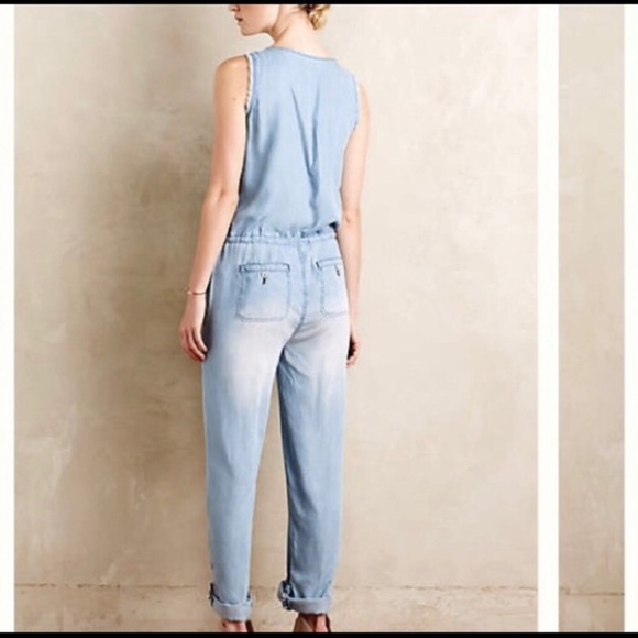 ANTHRPOLOGIE HEI HEI CLARION CHAMBRAY JUMPSUIT - Picture 2 of 8